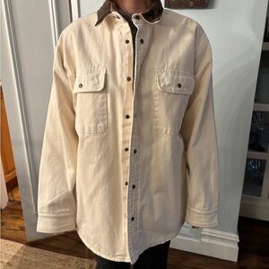 Brandy Melville Cream Button-Up Jacket